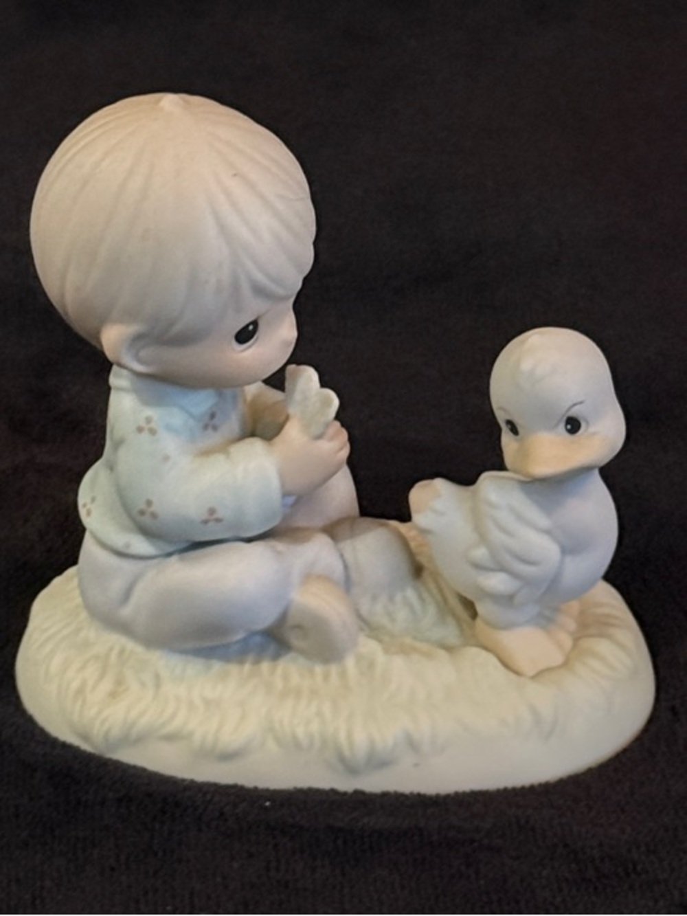 Precious Moments Child with Duck FRIENDS TO THE VERY END